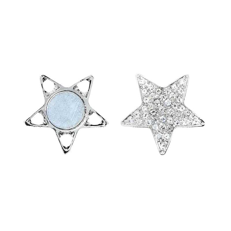 Modeschmuck Strass Stern als Magnet Brosche